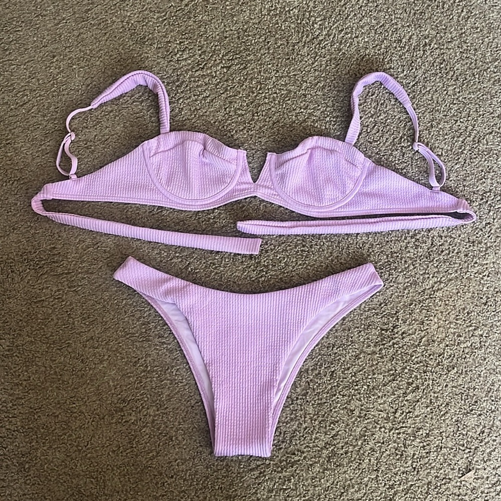 Monday Swimwear Lilac Textured Two-Piece Bikini